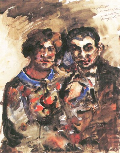 Portrait Study of Erich Goeritz and His Wife by Lovis Corinth